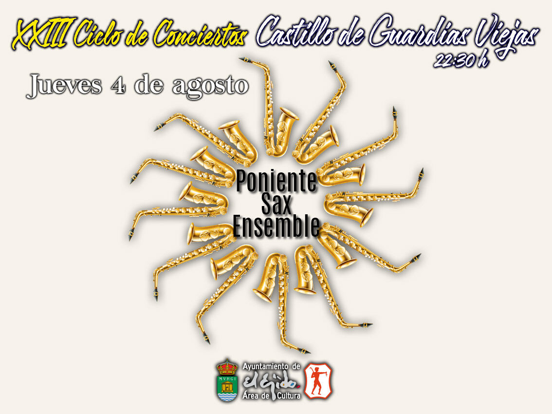 XXIII Ciclo de Conciertos Castillo de Guardias Viejas - Poniente Sax Ensemble 12 saxos