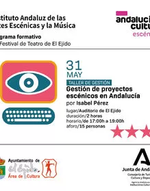 Programa Formativo del Festival de Teatro "Gestión de proyectos escénicos en Andalucía"